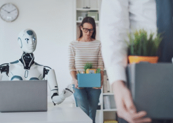 Biểu đồ: 1/4 số bài đăng tuyển việc công nghệ liên quan đến AI, chủ yếu các ngành truyền thông, tài chính-ngân hàng, bảo hiểm, bất động sản, bán lẻ