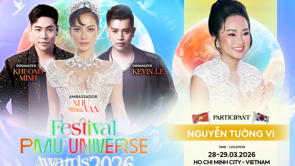 nha tai tro dong kem nghia dong hanh cung festival pmu universe awards 2026 ton vinh niem tu hao thuong hieu viet tren ban do lam dep quoc te